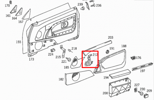 Mercedes SL R129 Seat Switch Surround/ Cover for Facelift vehicles - 1995-2001 (Memory)