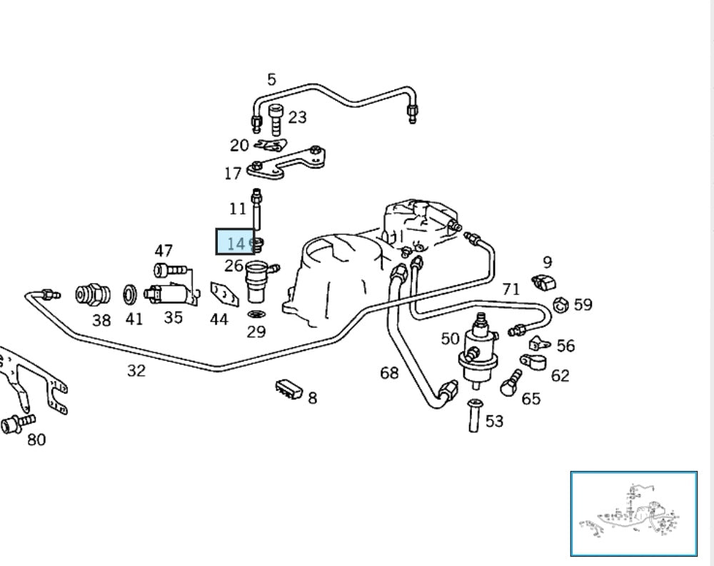 Mercedes KJet injector holding washer and Sleeve for 190E W201 W124 W126 W123 M102 M103 M104.980 M116 M117 M119.980