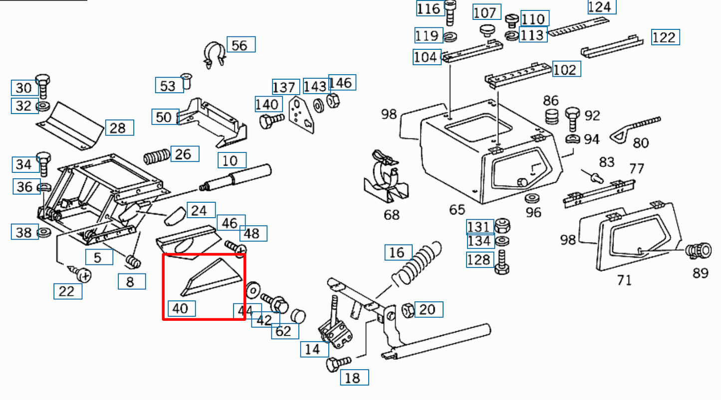 لوحة المقعد W463 (مرسيدس G - W460، W461)